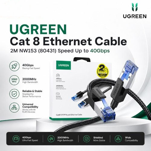 UGREEN Cat 8 Ethernet Cable NW153 (80431) 2M price in bangladesh